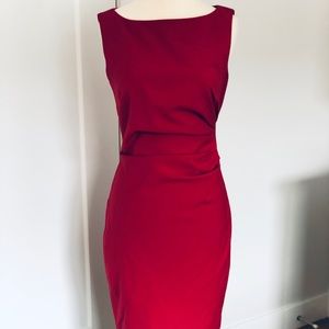 Red sheath dress